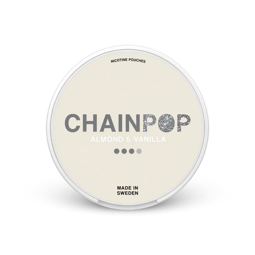 Chainpop Almond & Vanilla – can of nicotine pouches