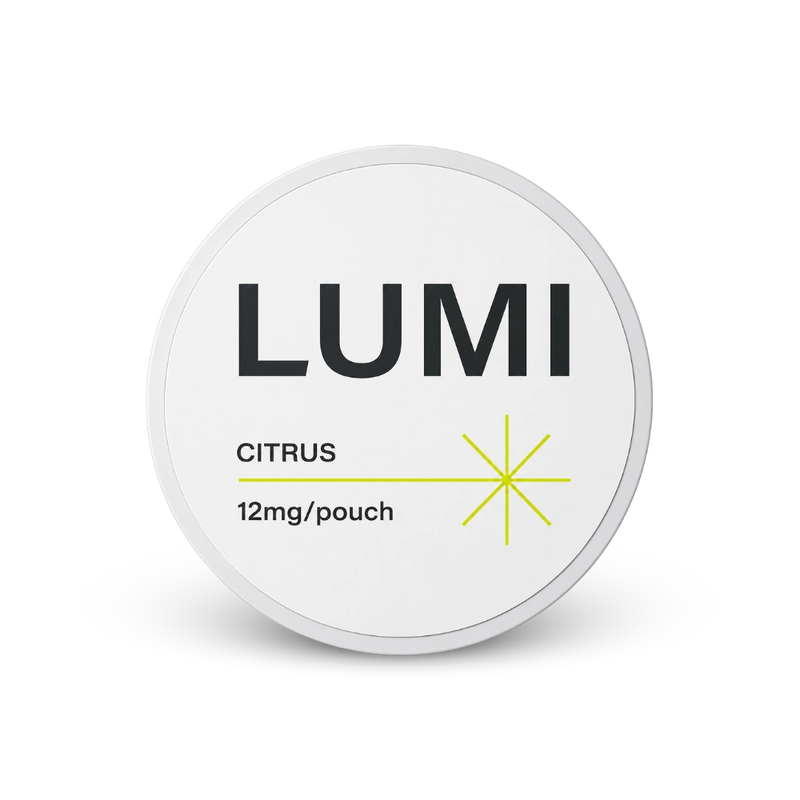 LUMI Citrus 12mg – can of nicotine pouches