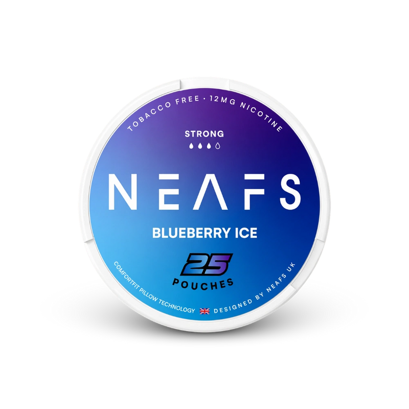 NEAFS Blueberry Ice Strong – can of nicotine pouches