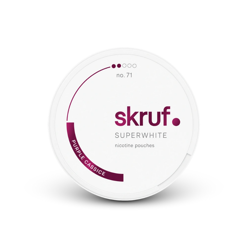SKRUF Purple Cassice S2 – can of nicotine pouches