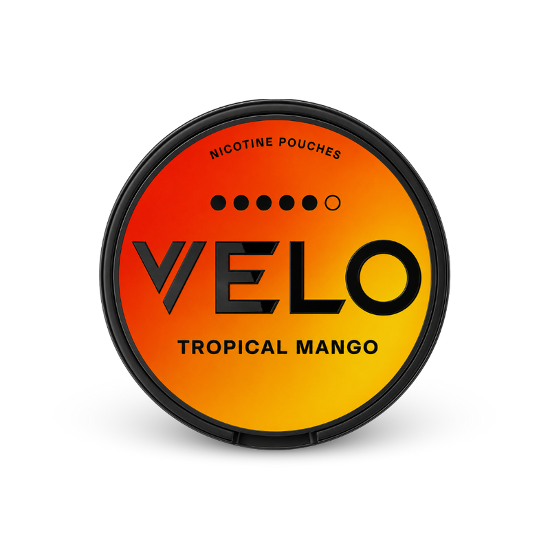 VELO Tropical Mango High Nic – can of nicotine pouches