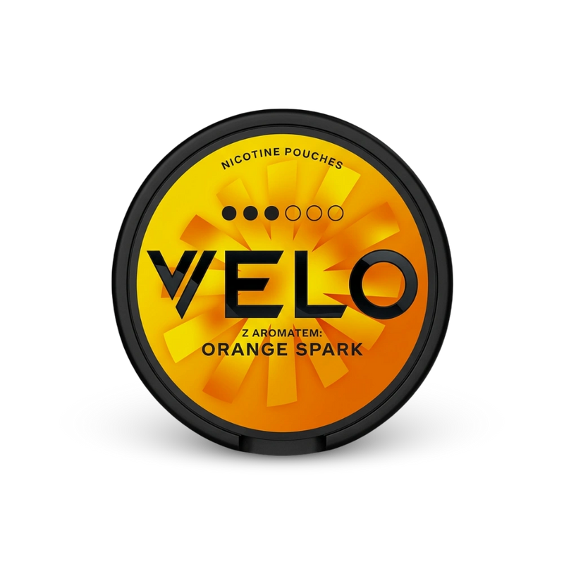 VELO Orange Spark – can of nicotine pouches
