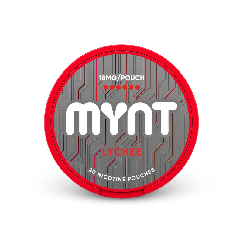 MYNT Lychee Strong – can of nicotine pouches
