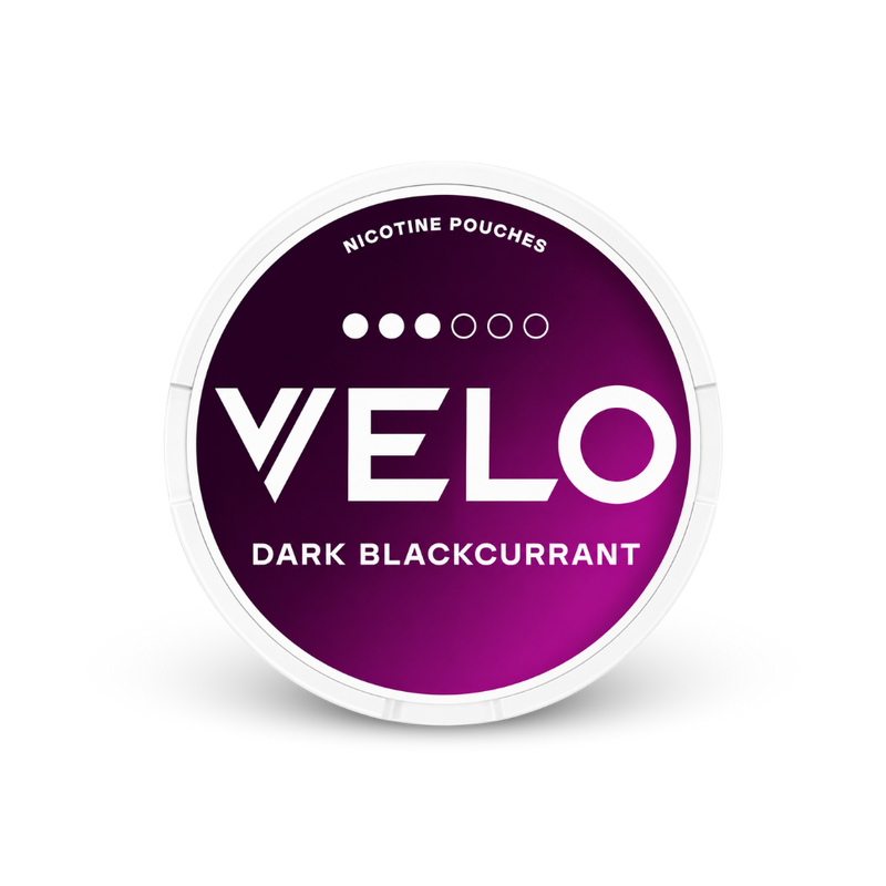 VELO Dark Blackcurrant – can of nicotine pouches