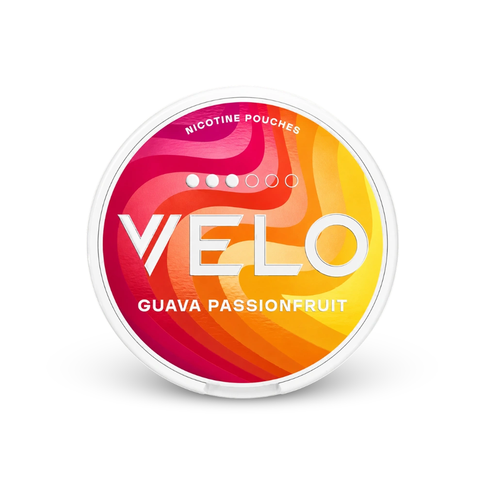 VELO Guava Passionfruit Slim – can of nicotine pouches